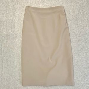 NWOT - ANN TAYLOR | Tan Virgin Wool Pencil Skirt; Women’s Size 8